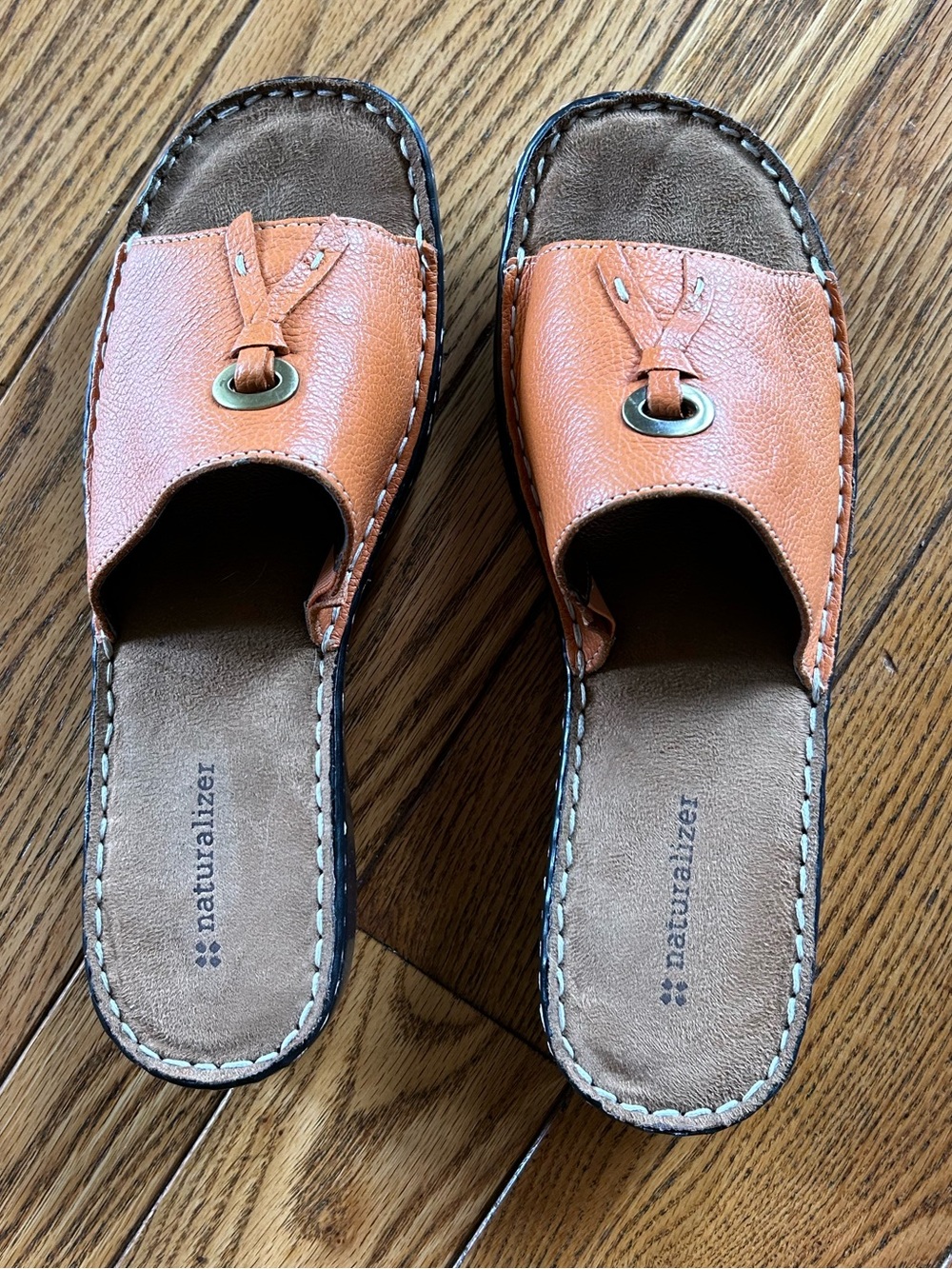 Naturalizer Size 10 Leather Sandal Orange NWOT